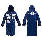 Doctor Who TARDIS Hooded Blue Cotton Medium Bath Robe